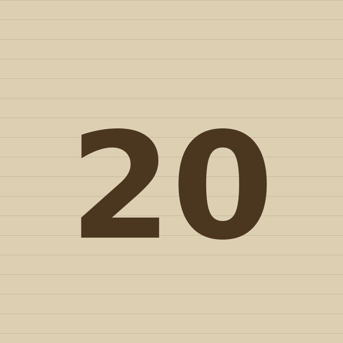 The number twenty